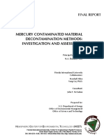 Mercury Contaminated Material Decontamination Methods: Investigation and Assessment