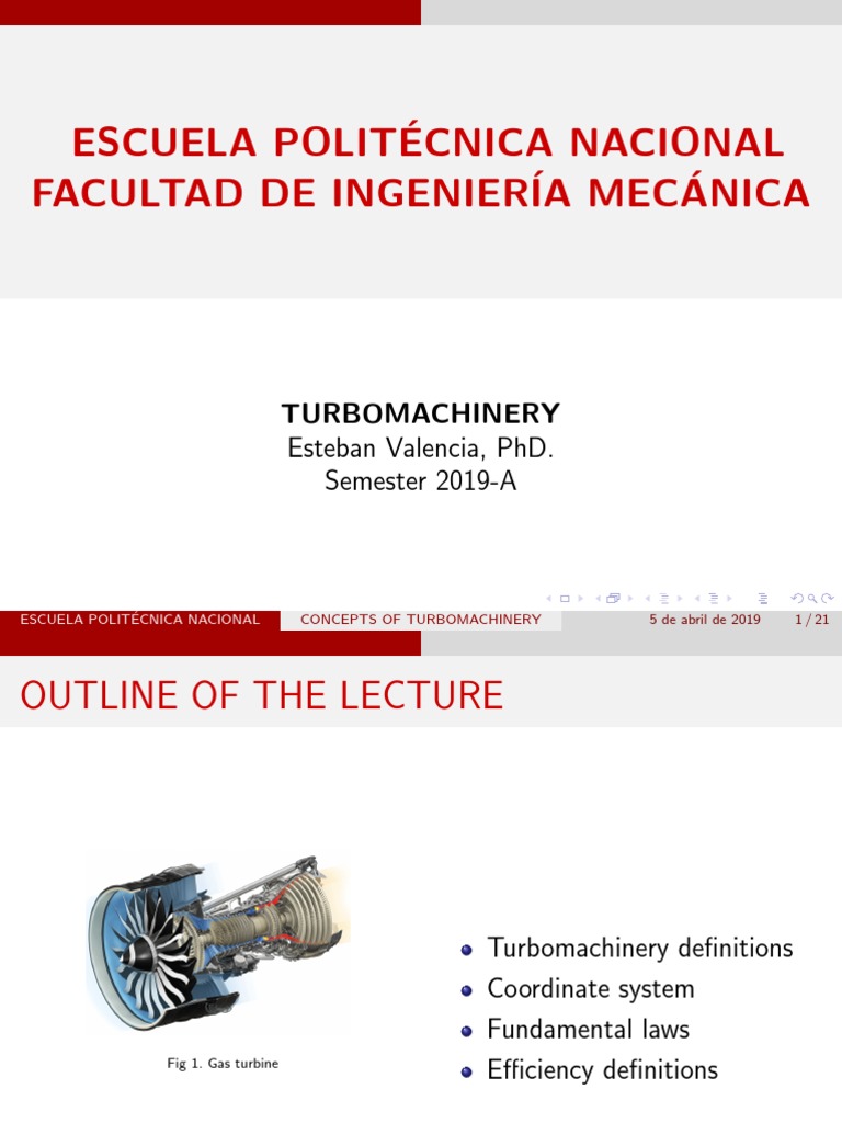 Concepts of Turbomachinery Overview | PDF | Turbomachinery | Turbine