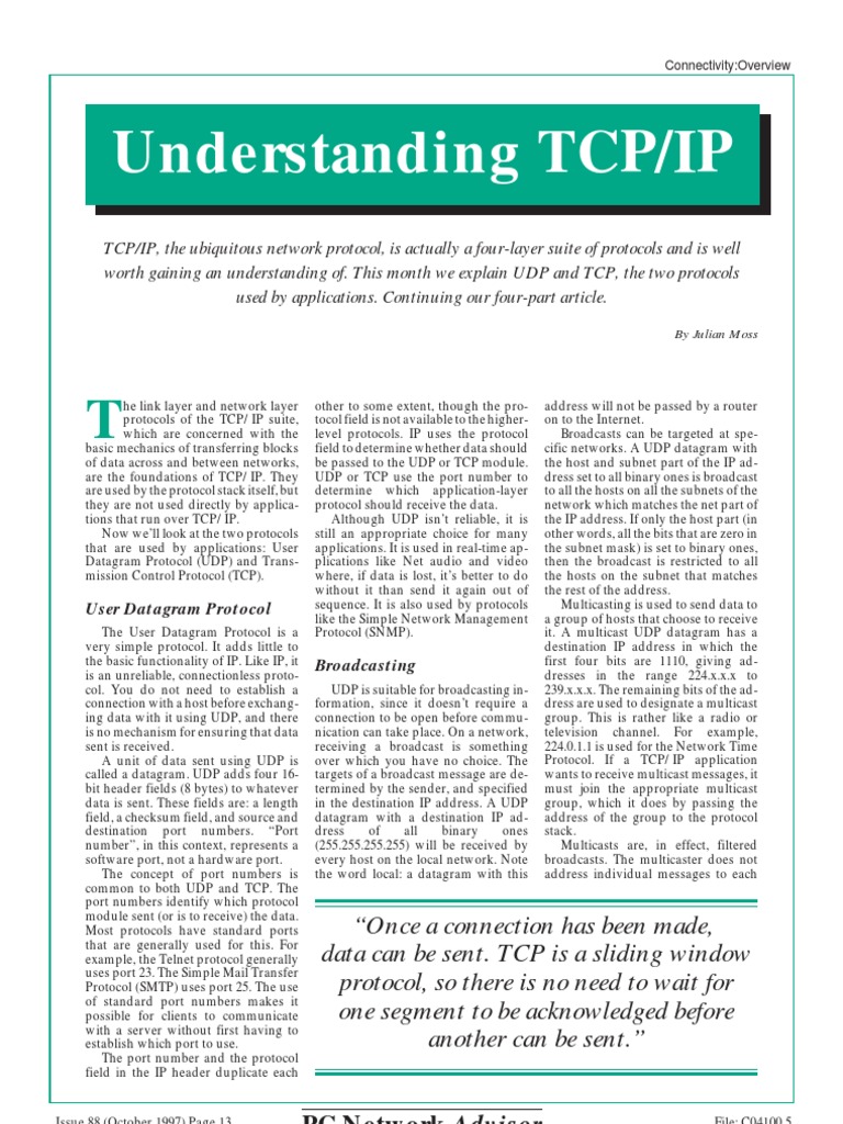 Understanding UDP and TCP Protocols | PDF | Transmission Control ...