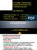 Konstruktivisme, Paradigma, Dan Justivikasi Epistemologi Ilmu