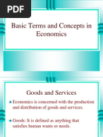 Basic Terms and Concepts in Economics