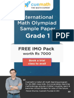 International Math Olympiad Sample Paper: Grade 1