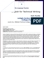 The Language Teacher Online 22.11: English For Technical Writing