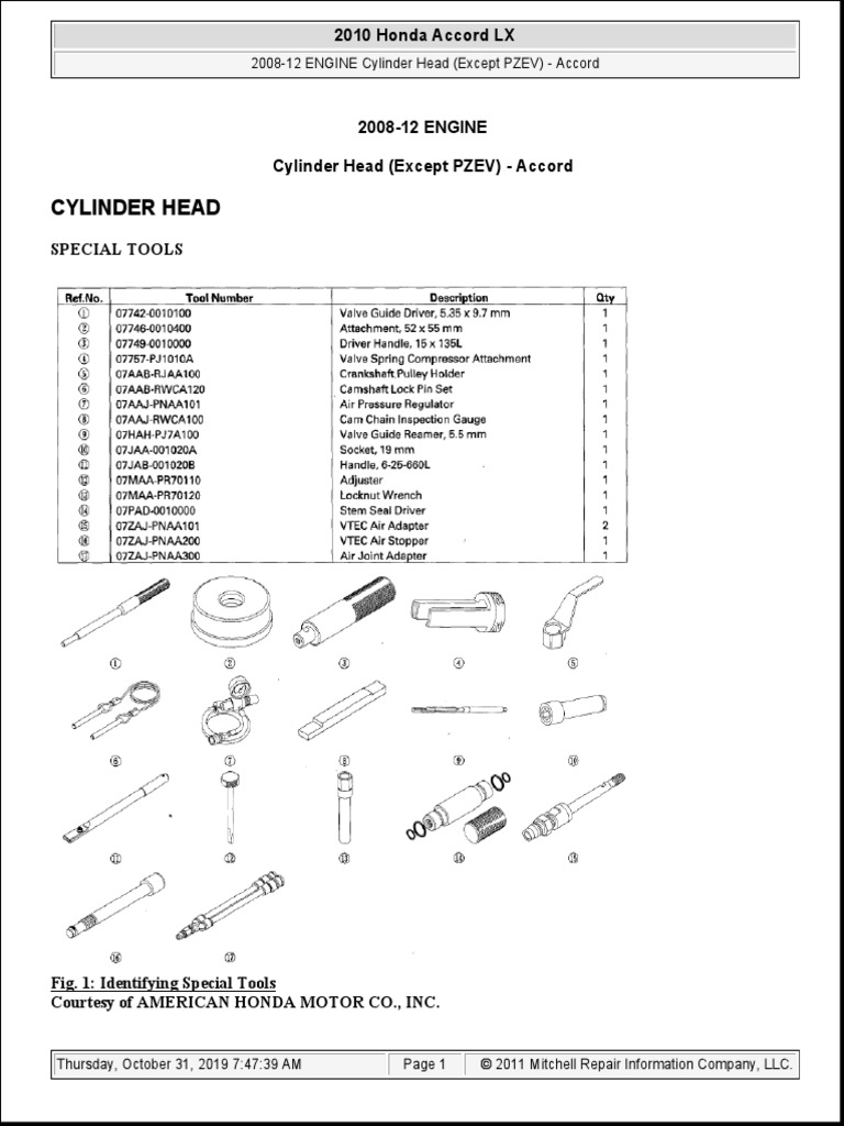 Honda Accord 2010 PDF Ignition System Fuel Injection