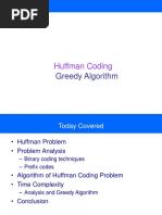 Huffman Coding: Greedy Algorithm