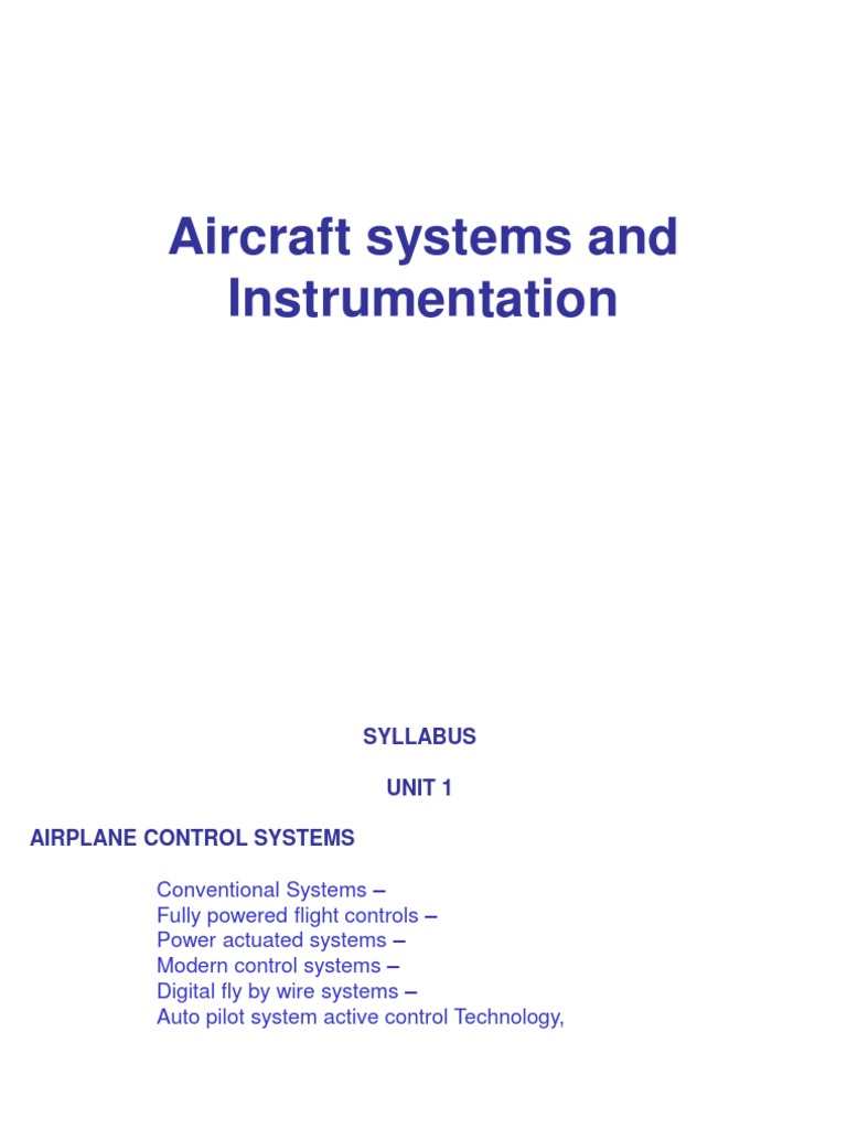 Aircraft Flight Control Systems Overview | PDF | Flap (Aeronautics ...