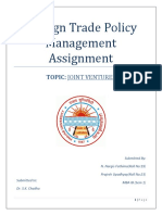 Foreign Trade Policy Management Assignment