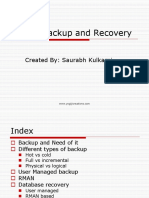 Oracle Backup and Recovery