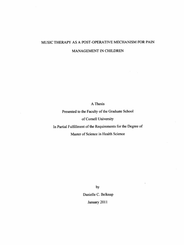 Music Therapy As A Post-Operat | PDF | Pain Management | Pain