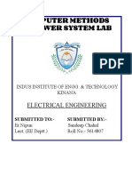 Computer Methods in Power System Lab: Electrical Engineering