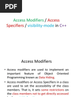 Access Modifiers