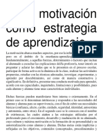 La Motivación Como Estrategia de Aprendizaje