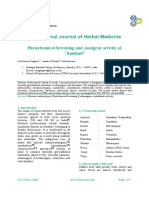 International Journal of Herbal Medicine: Phytochemical Screening and Analgesic Activity of "Kantkari"