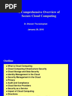 A Comprehensive Overview of Secure Cloud Computing: January 29, 2016