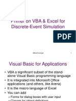 Primer On VBA & Excel For Discrete-Event Simulation