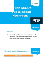 Sesión 9 Disponibilidad Operacional OEE