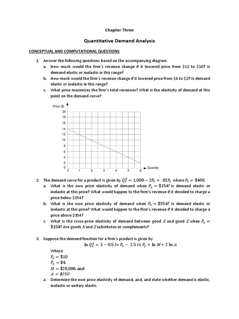 Demand Elasticity and Revenue Analysis | PDF | Price Elasticity Of ...