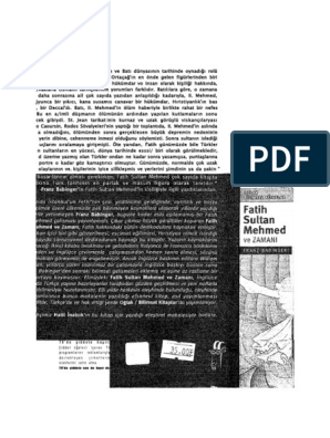 7138 fatih sultan mehmed ve zamani franz babinger 1994 511s pdf pdf