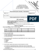 PA 1S2018-19 Prova 2018.11.17 Enunciado A