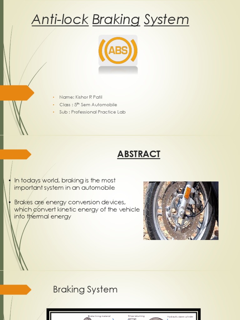 Anti Lock Braking | PDF | Anti Lock Braking System | Brake