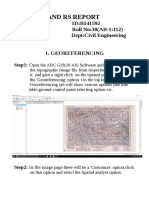 GIS AND RS REPORT: GEOREFERENCING, FALSE COLOR COMPOSITE, AND DIGITAL ELEVATION MODEL MOSAICING