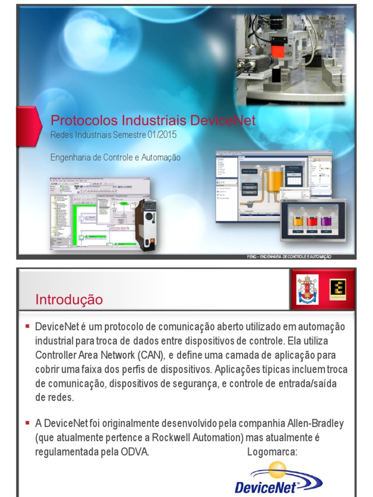 APRESENTACAO - Aula 11 Protocolos Industriais ControlNet DeviceNet ...
