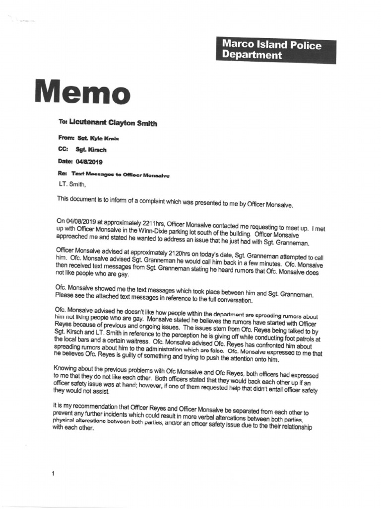 Mipd Internal Memo Pdf