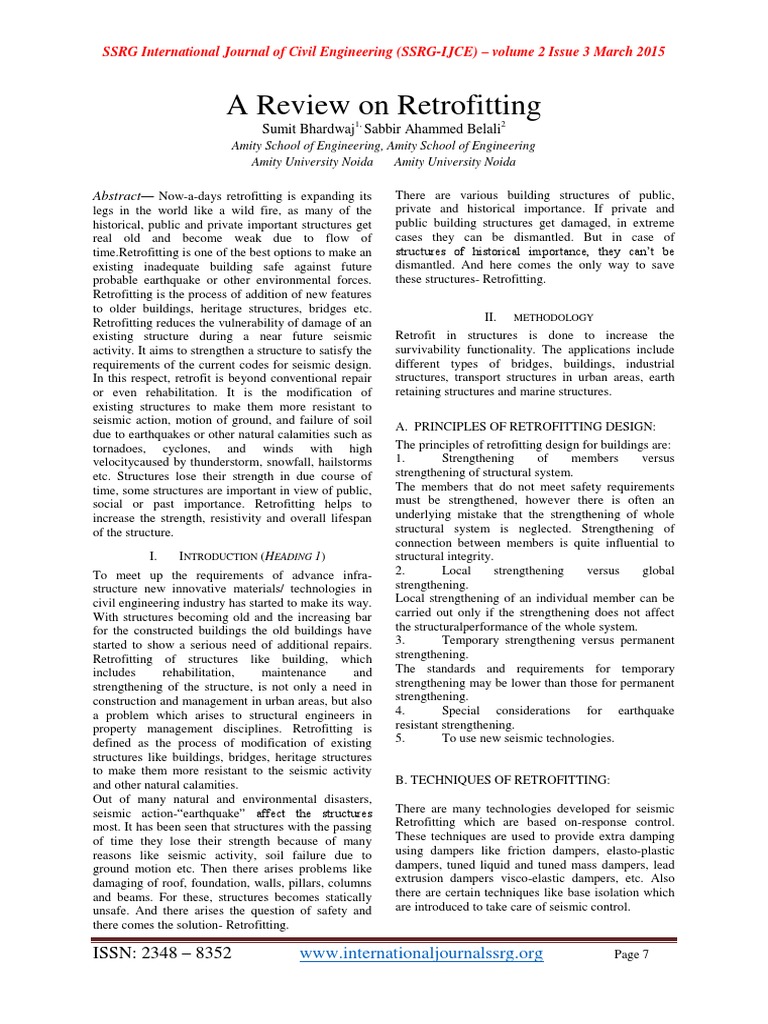 Seismic Retrofitting Techniques Overview | PDF | Engineering | Building ...