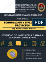 Formulacion Y Evaluacion de Proyectos: Universidad Nacional de San Agustín de Arequipa