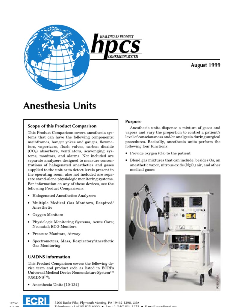 Anesthesia Units Anesthesia Breathing