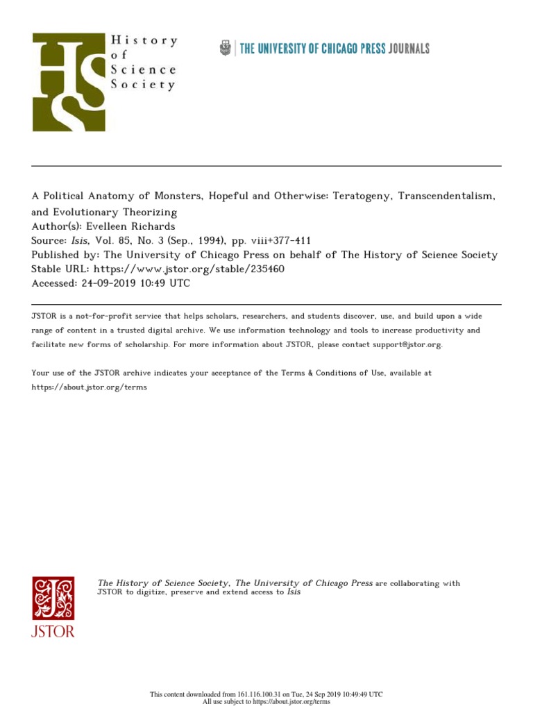 A Political Anatomy of Monsters | PDF | Anatomy | Science