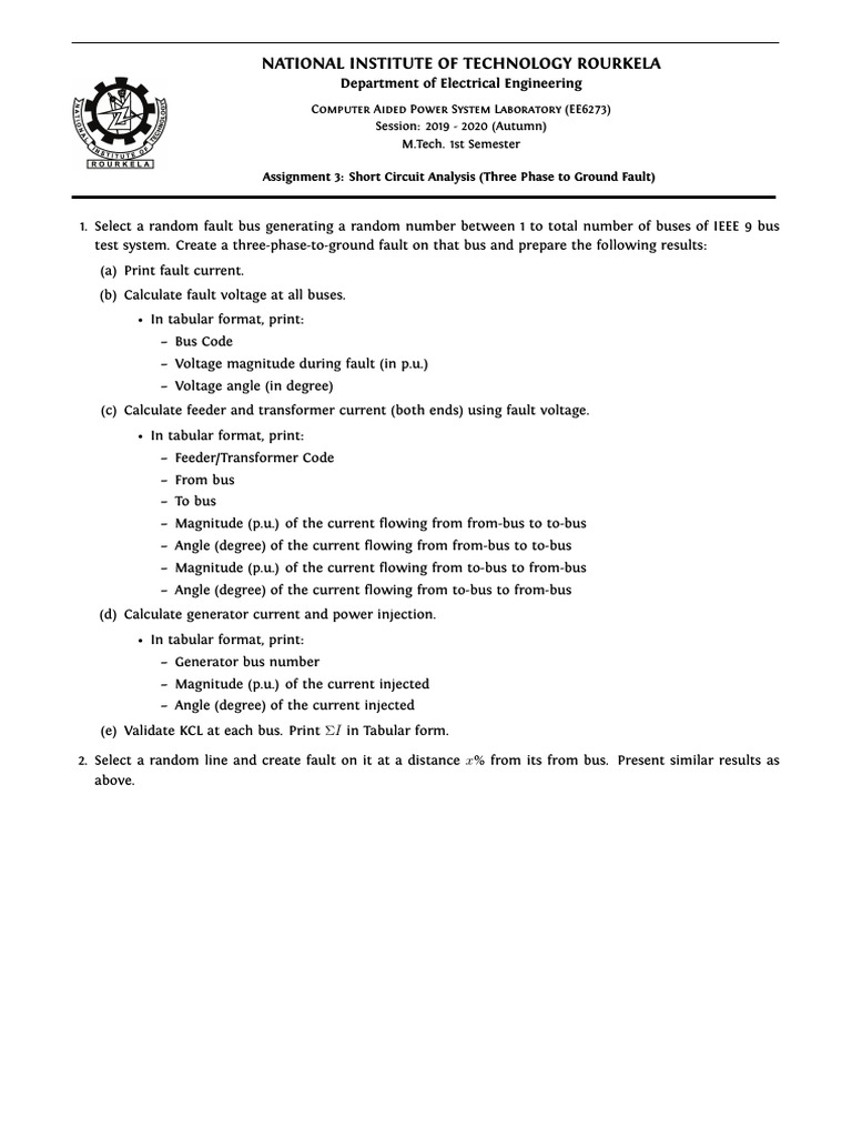 Short Circuit Analysis PDF