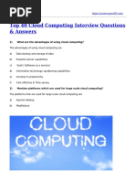 Top 40 Cloud Computing Interview Questions & Answers: 1) What Are The Advantages of Using Cloud Computing?