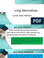 Comparing Alternatives: by B/C Ratio Method