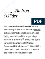 Large Hadron Collider - Wikipedia