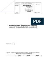 Managmentul Și Administrarea Soluțiilor Concentrate de Electroliți La Nou Născut