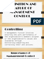 Definition and Nature of Management Control