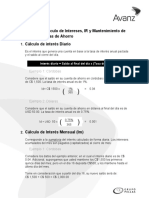 Guía para El Cálculo de Interés Retención de Impuestos y Mantenimiento de Valor - Cuentas de Ahorro AVANZ