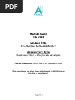 Module Code FIN 7001 Module Title: Financial Management