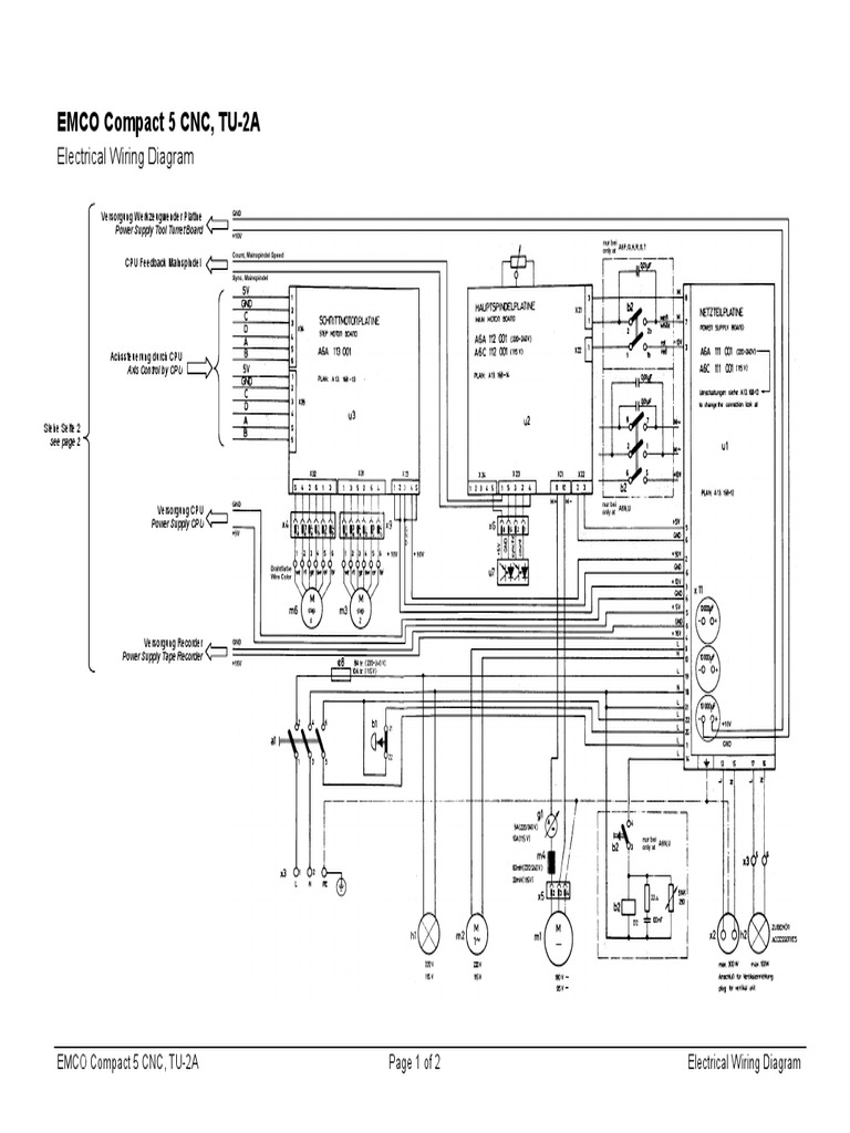 EMCO Compact 5 CNC Electrical Wiring Diagram PDF PDF