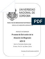 Poyecto Integrador Proceso de Extrusión de La Aleación de Magnesio AZ91D