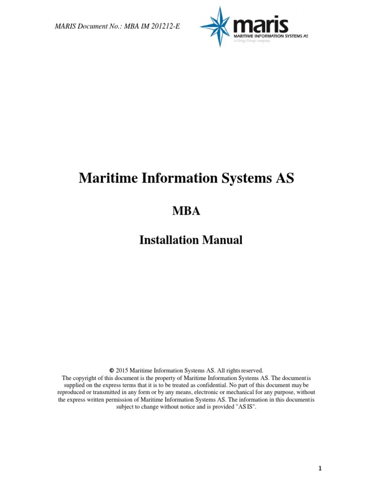 Maris MBA Installation E | PDF | Proxy Server | Router (Computing)
