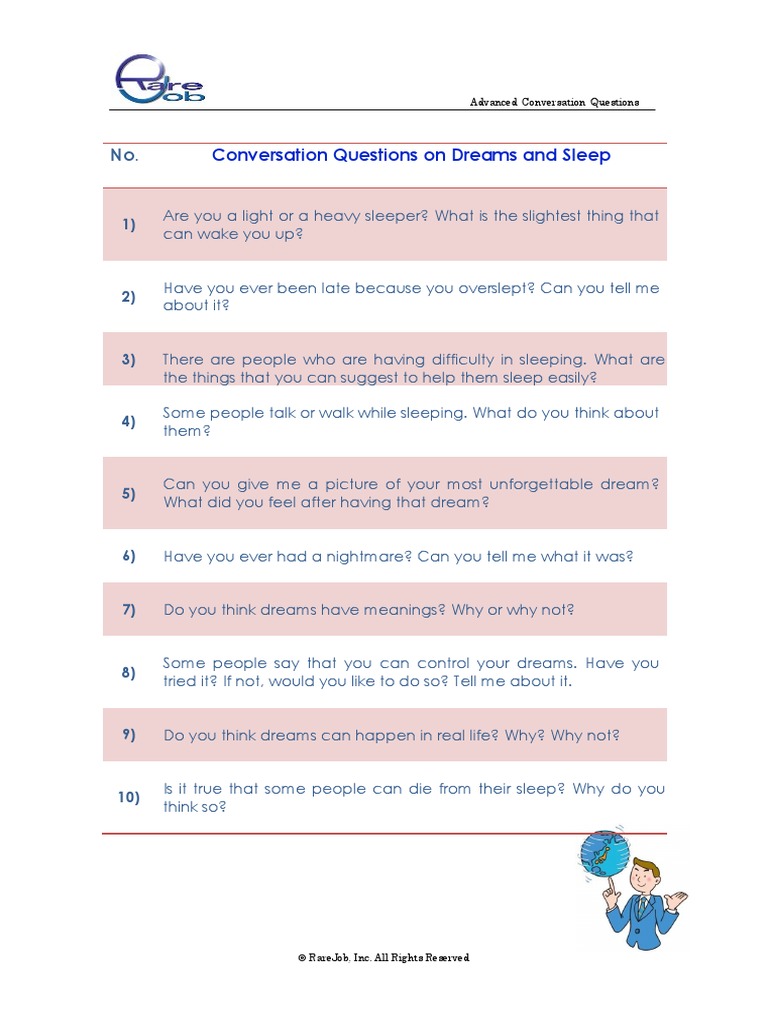 Conversation Questions On Dreams and Sleep | PDF