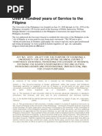 Over A Hundred Years of Service To The Filipino: ACT NO. 1870