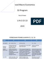 Advanced Macro Economics S3 Program: Nurul Anwar