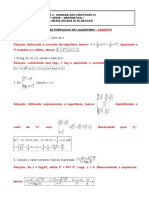 lista de exercicios logaritmos