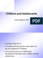 Children and Adolescents: John Sargent, MD
