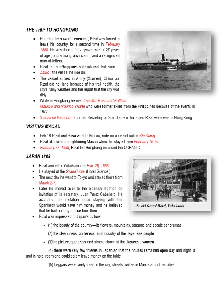 Rizal (1888-1892) | PDF | Philippines