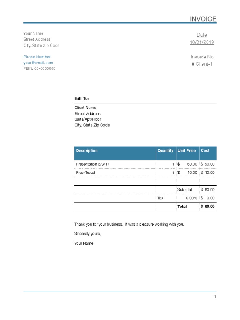 Invoice Example | PDF