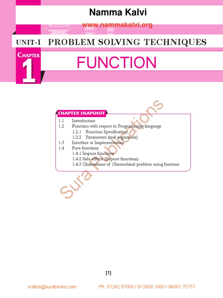 Namma Kalvi 12th Computer Science Unit 1 Sura Guide em PDF | PDF ...